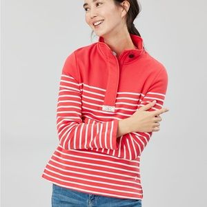 Half zip striped sweater